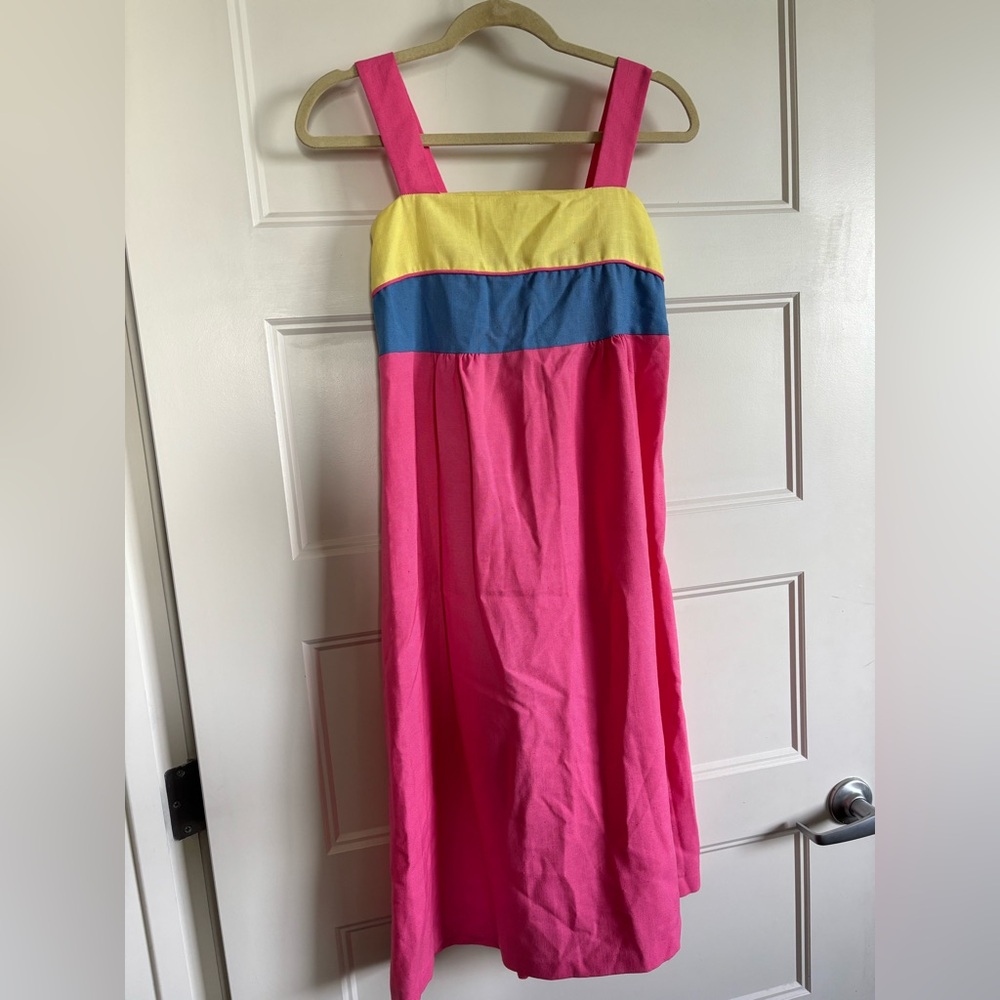 Vintage 80/90s pink and yellow dress
